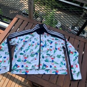 Adidas Small Bellista All Over Print Floral Cropped Jacket